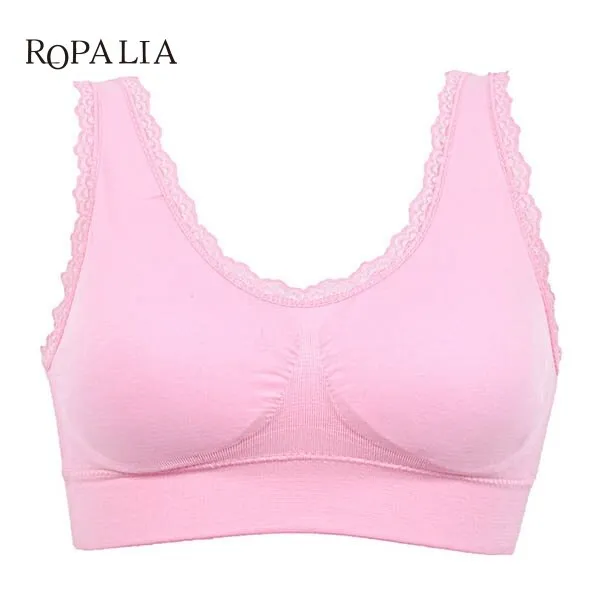 6 Colors Breathable Women Seamless Fitness Lace Bra Bra Tops Underwear S-3XL