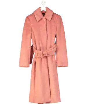 Acne Studios Red Orietta Coat In Faux Fur UK 6