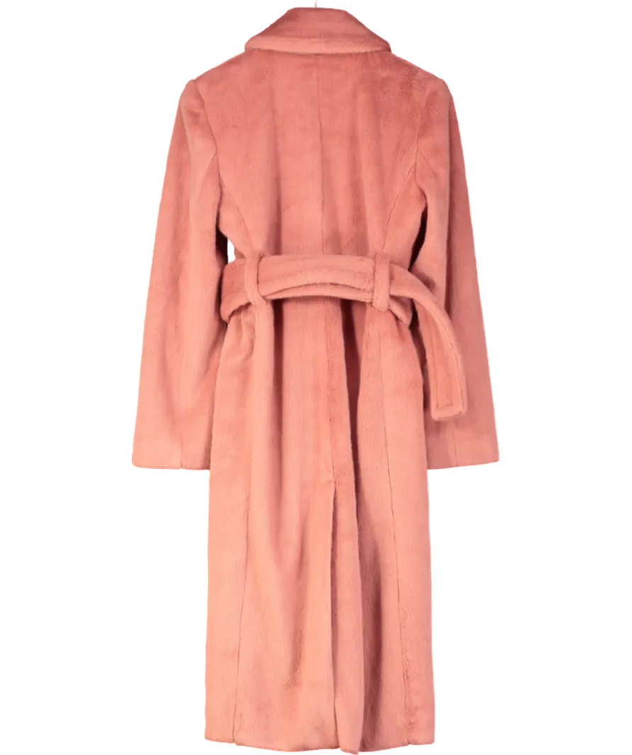 Acne Studios Red Orietta Coat In Faux Fur UK 6