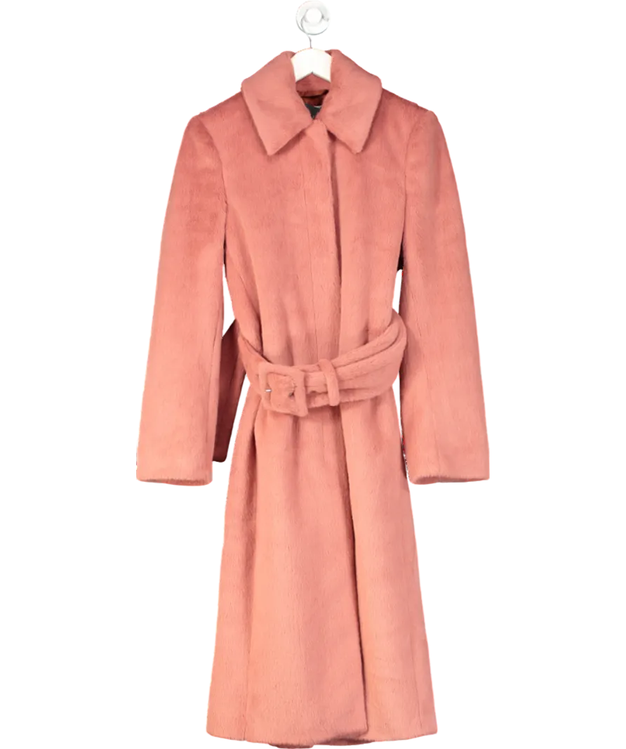 Acne Studios Red Orietta Coat In Faux Fur UK 6