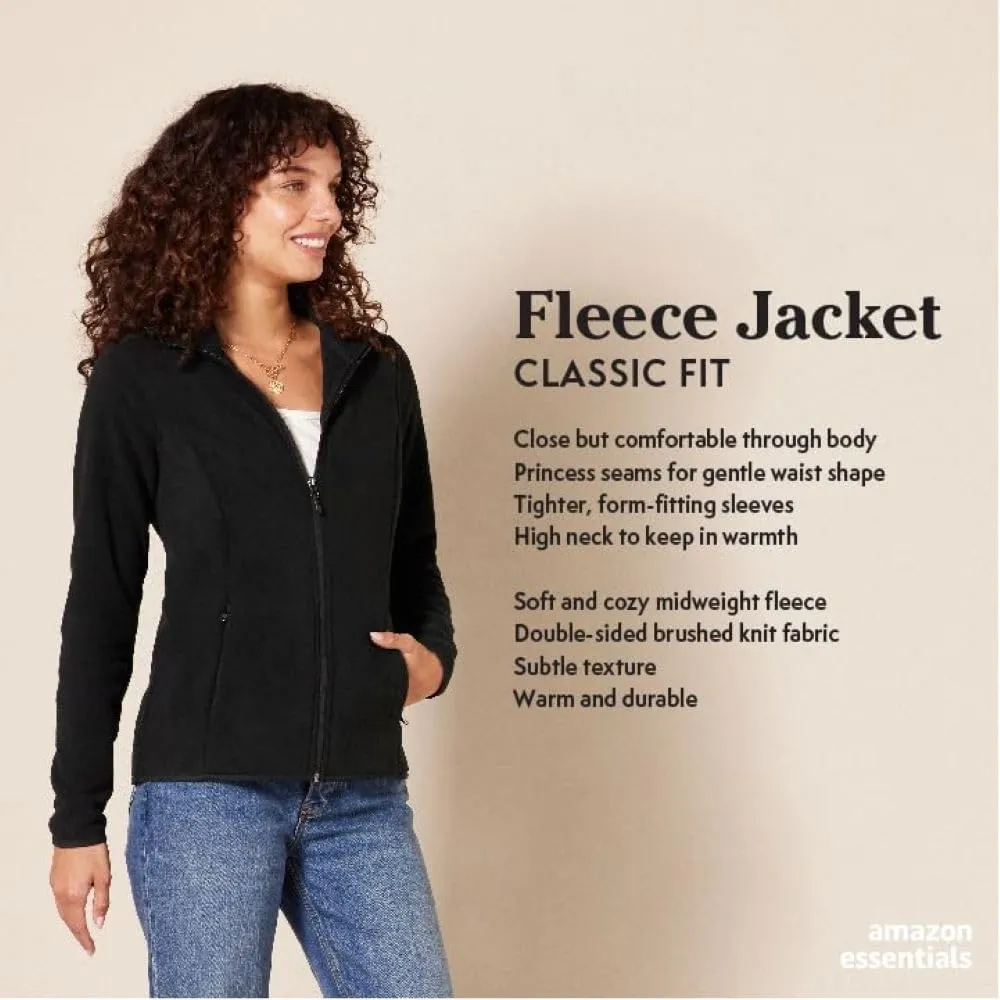 Amazon Essentials Women's Classic-Fit Full-Zip Polar Soft Fleece Jacket (Available in Plus Size)