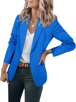 Blazers for Women Business Casual 2025 Trendy Work Suit Jackets Lightweight Elegant Lapel Long Sleeve Office Blazer