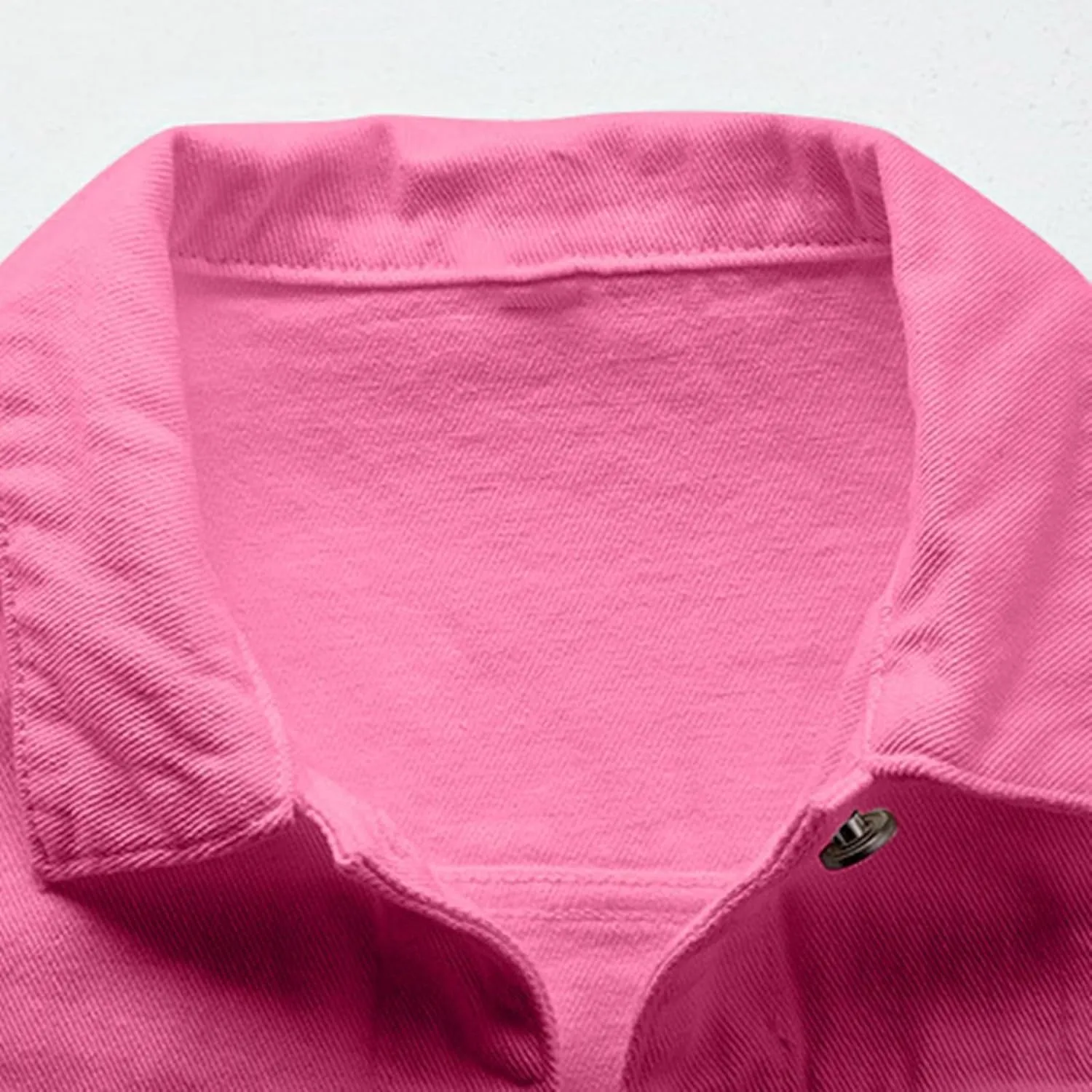 Bomber Jackets for Women Solid Button Down Jeans Denim Jackets Plus Size Trendy Casual Oversized Coat with Pockets