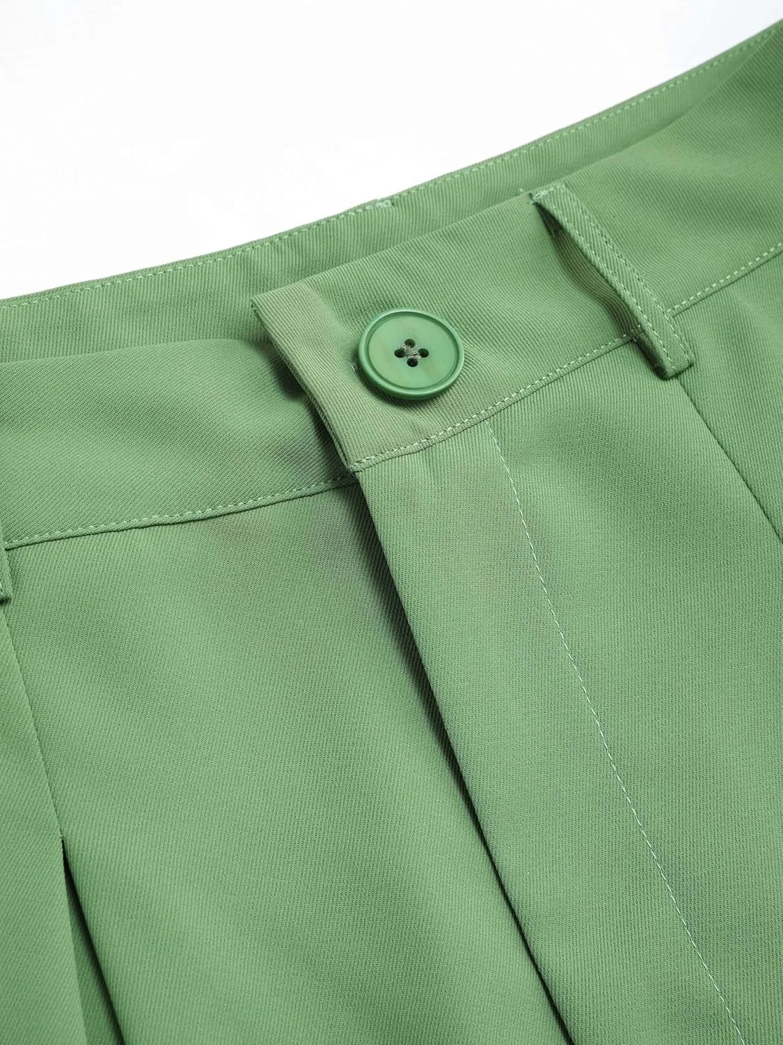 CIDER Milk Tea Pleated Wide Leg Trousers