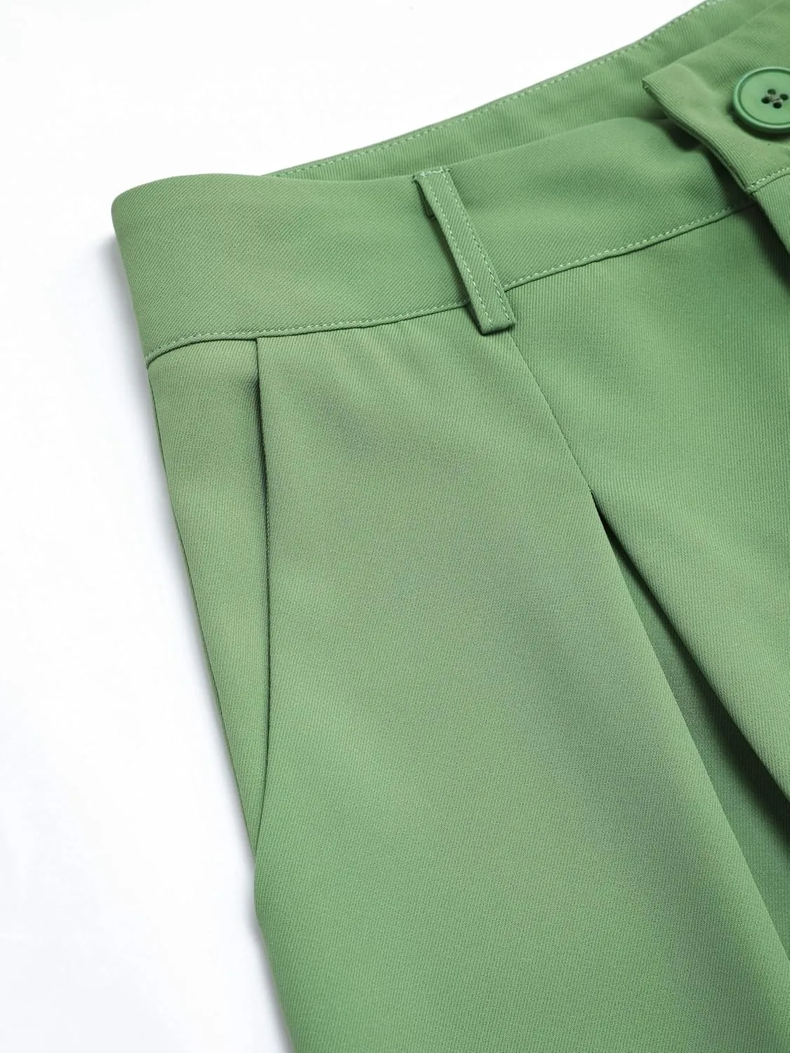 CIDER Milk Tea Pleated Wide Leg Trousers