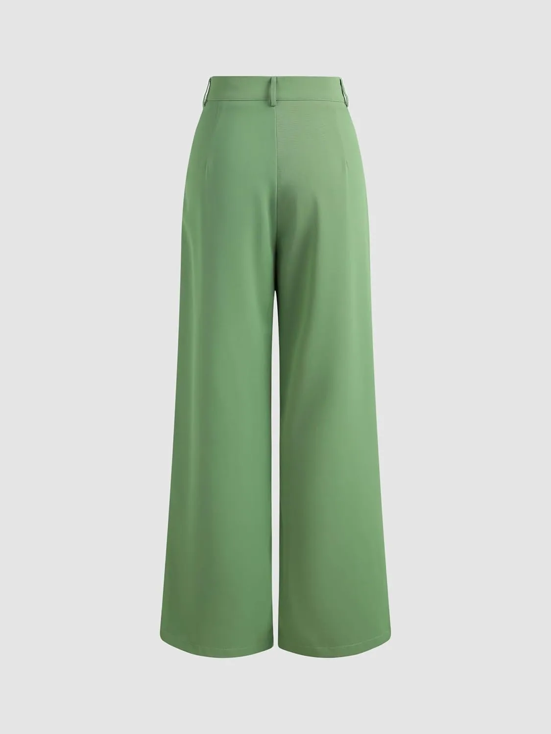 CIDER Milk Tea Pleated Wide Leg Trousers
