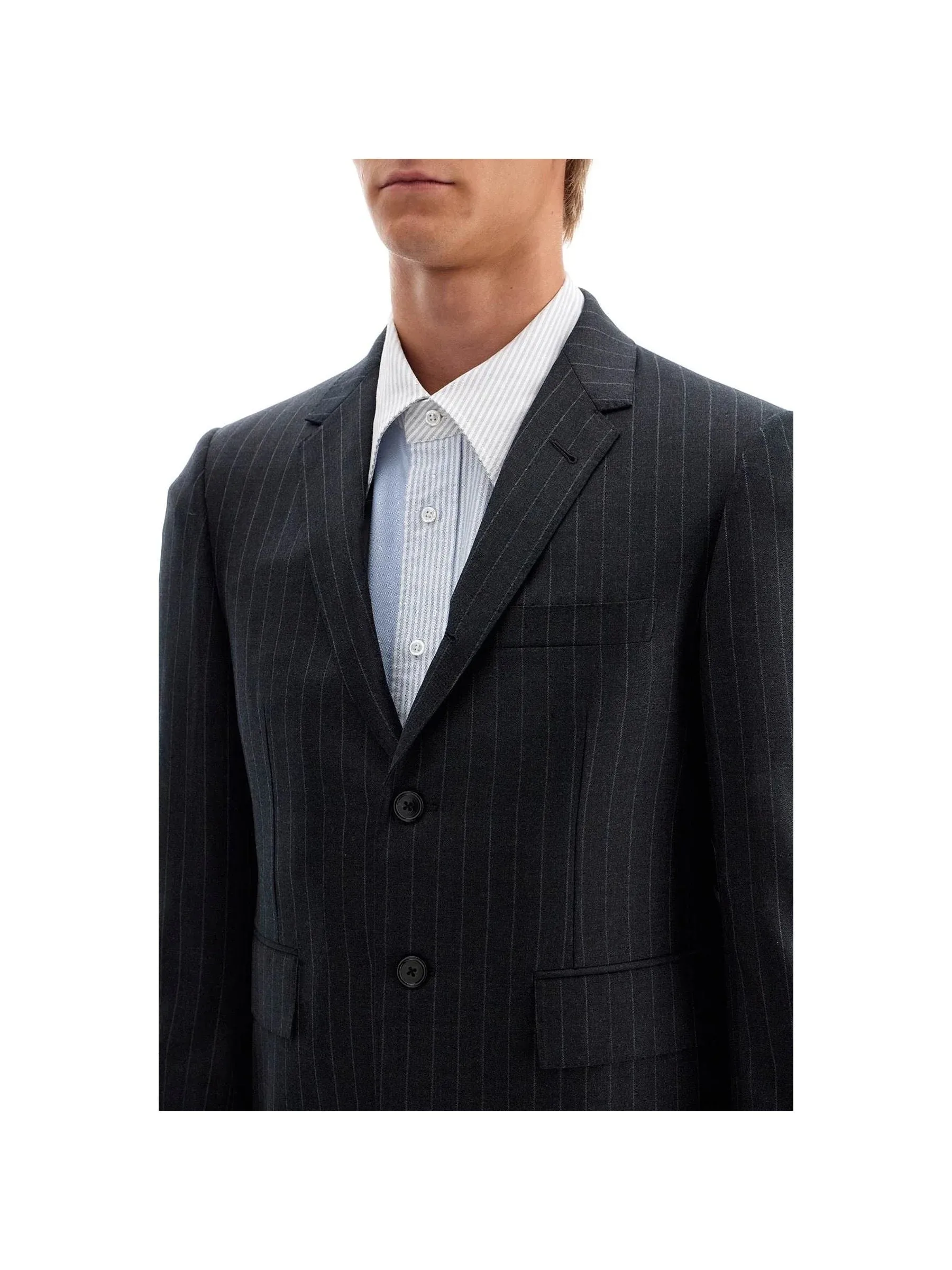Classic Pinstriped Twill Sport Coat