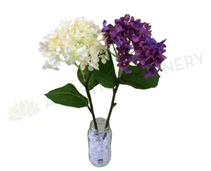 F0271 Single Hydrangea Stem 45cm (Clearance) Light Pink / Purple