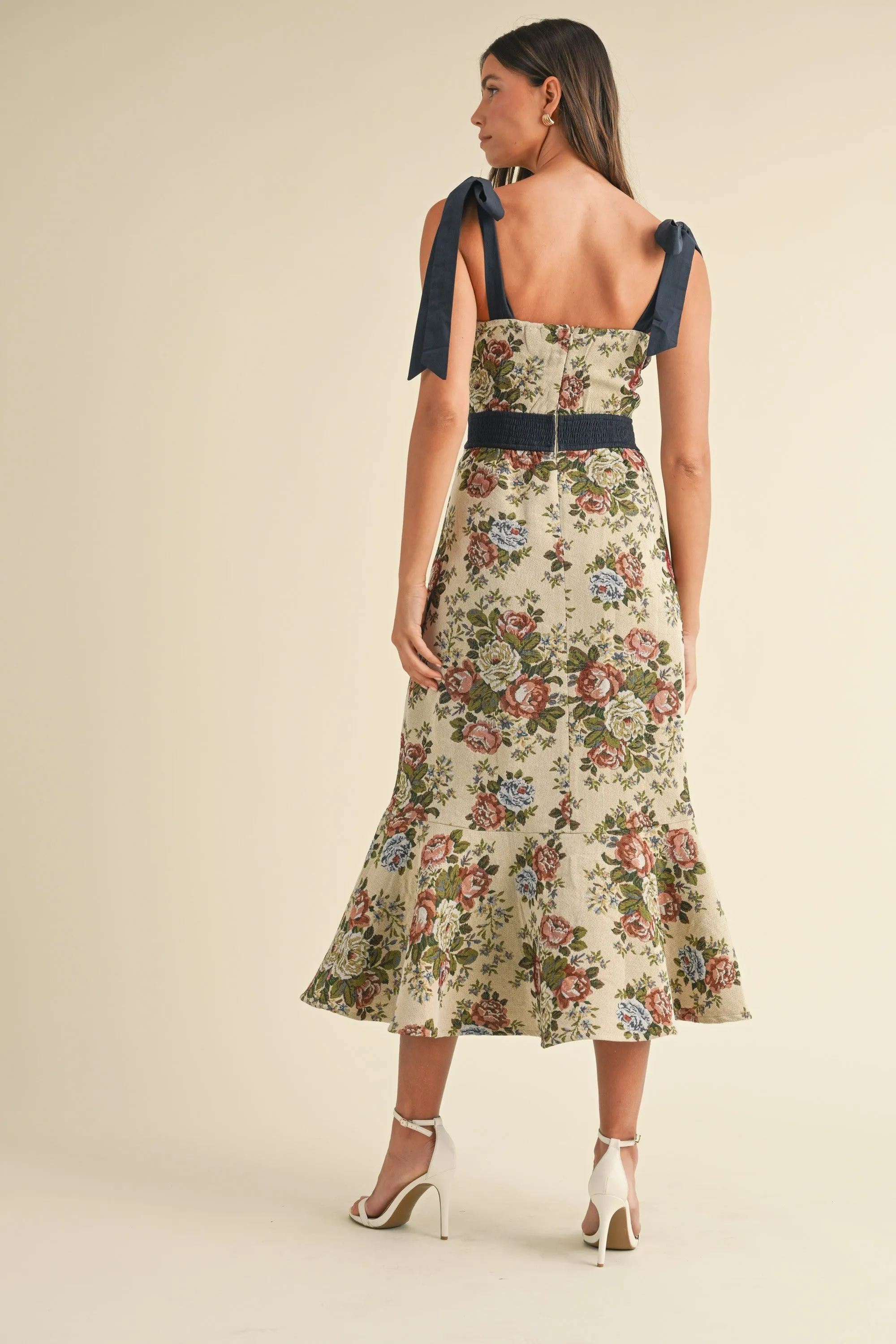 Floral Vintage Midi Dress