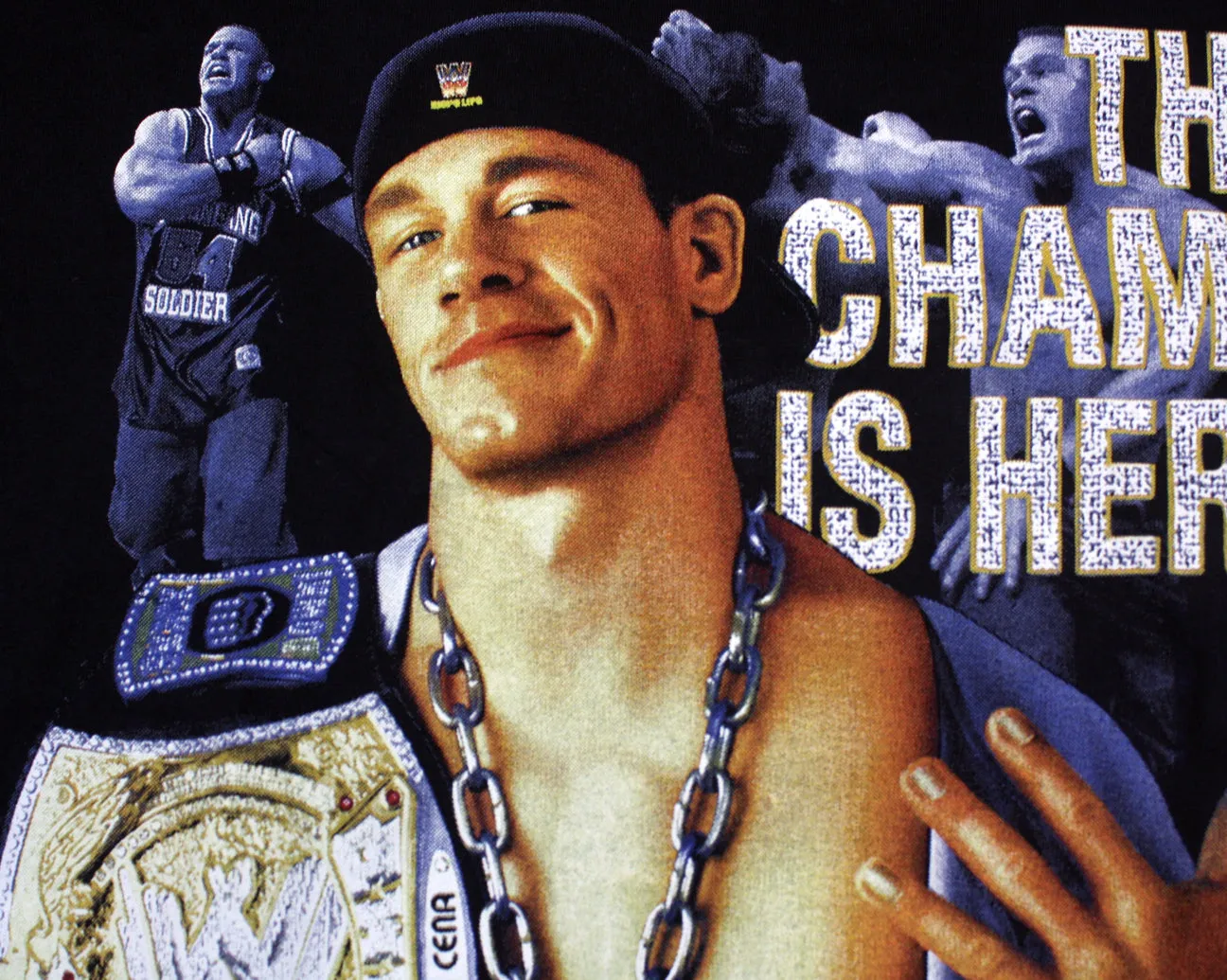 JOHN CENA THE CHAMP IS HERE T-SHIRT LG