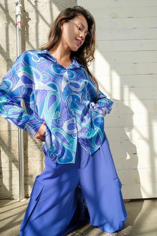 Josie Loose Fit Satin Shirt