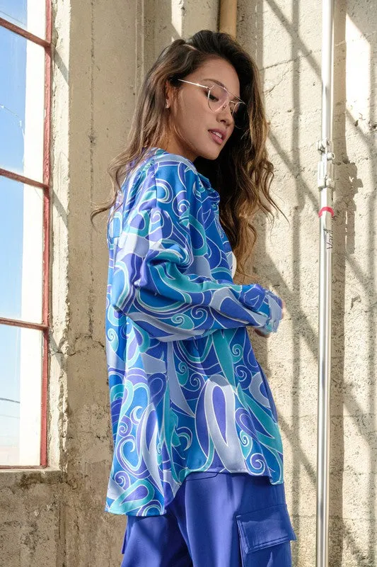 Josie Loose Fit Satin Shirt