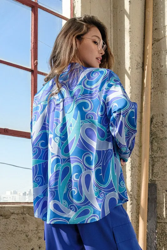 Josie Loose Fit Satin Shirt