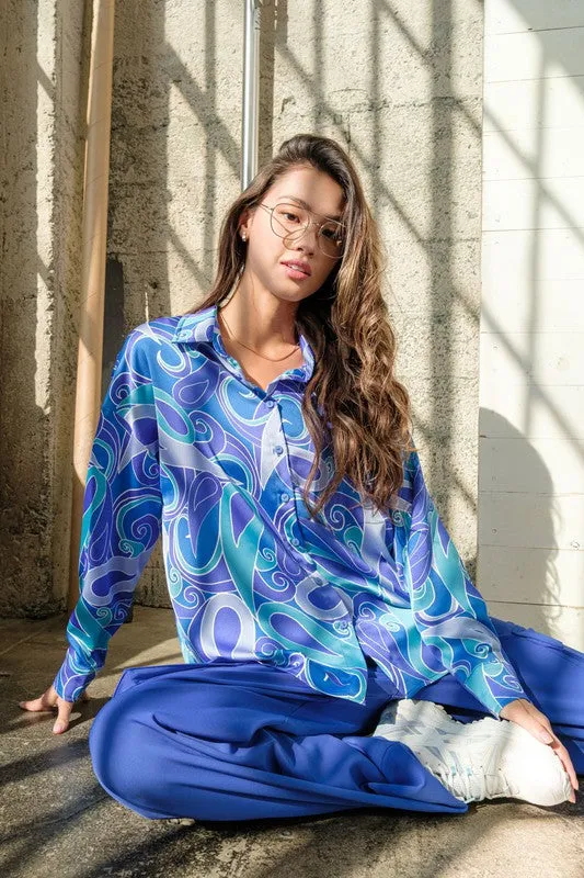 Josie Loose Fit Satin Shirt