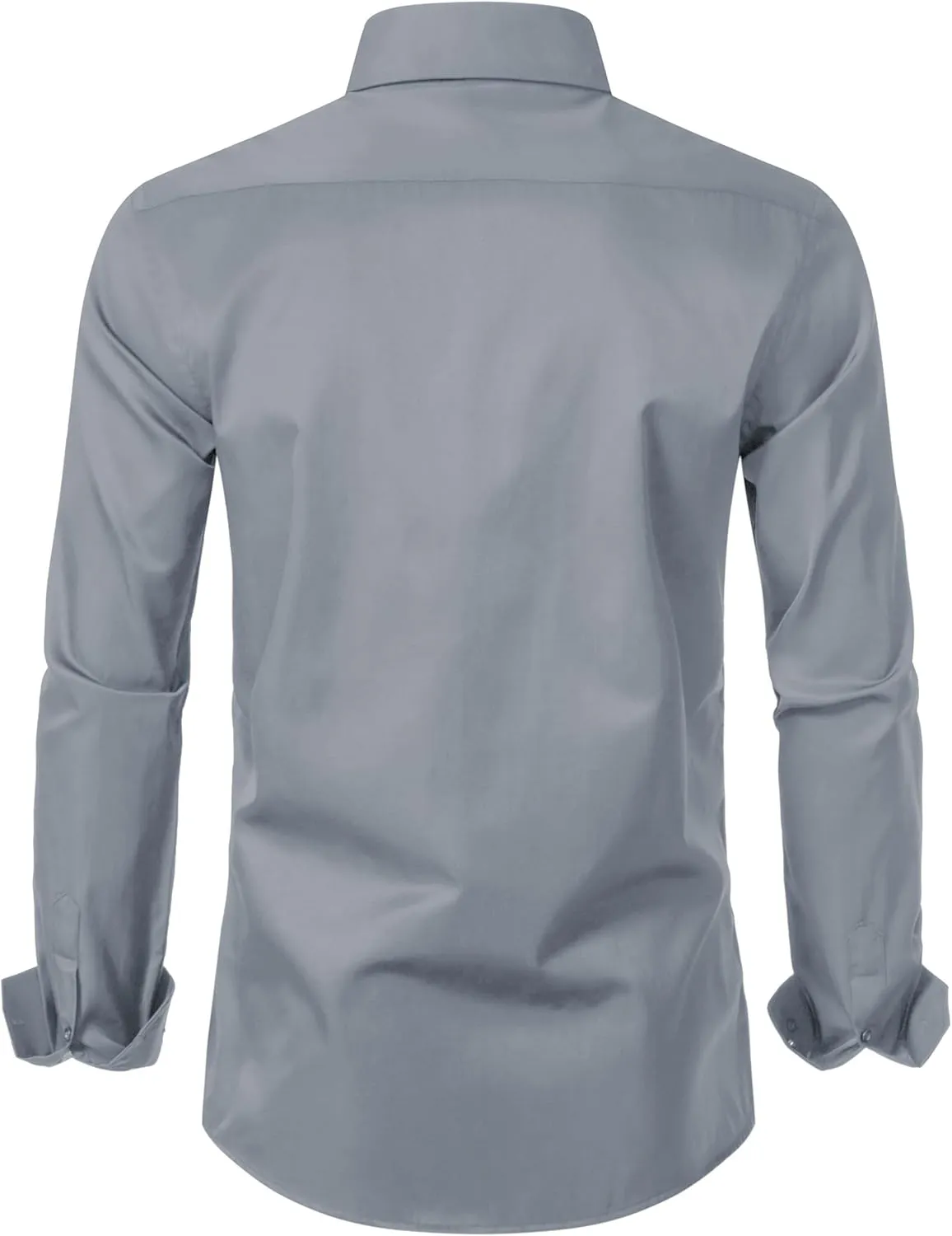 LOCALMODE Mens Stretch Slim Fit Dress Shirts Lightweight Soft Long Sleeve Casual Button Down Shirts