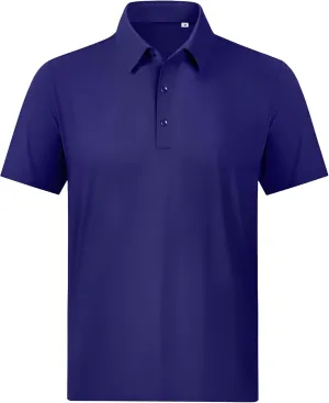 Mens Polo Shirts Short Sleeve Stretch Golf Polo Shirts Dry Fit Polo T Shirts for Men Golf Shirts Tennis Polo