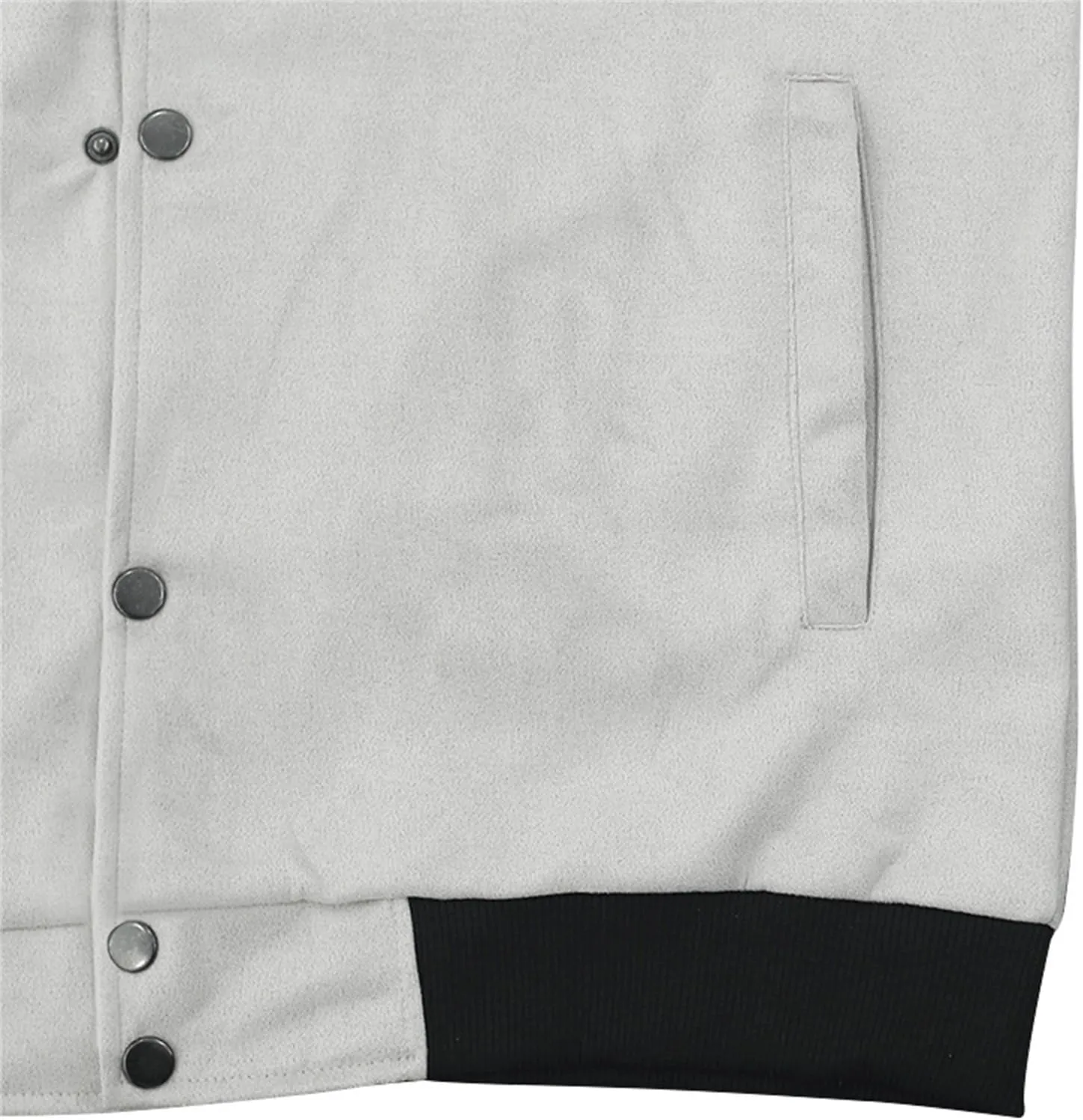 Mens Suede Bomber Jacket Lightweight Classic Fit Snap Button Down Varsity Coat Casual Spring Fall Windbreaker