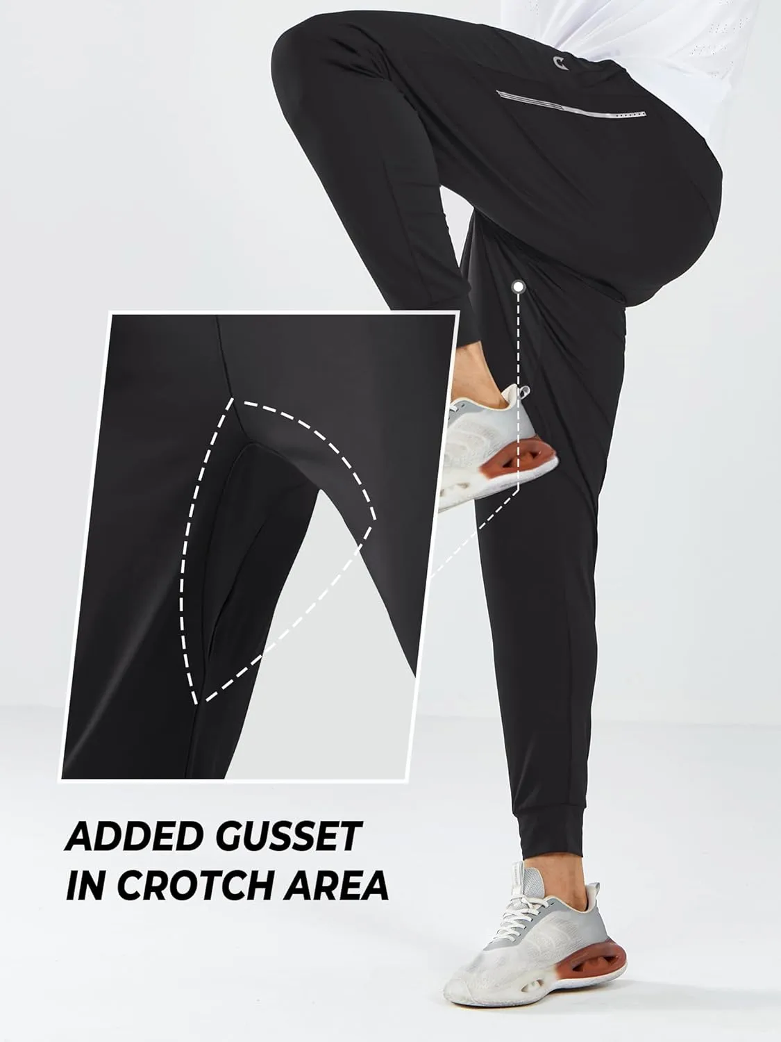 NORTHYARD Men's Joggers Pants with Zipper Pockets Tapered Athletic Workout Running Sweatpants for Men