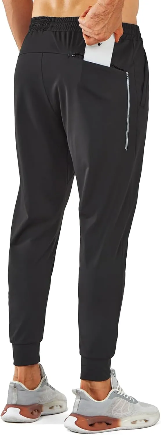 NORTHYARD Men's Joggers Pants with Zipper Pockets Tapered Athletic Workout Running Sweatpants for Men