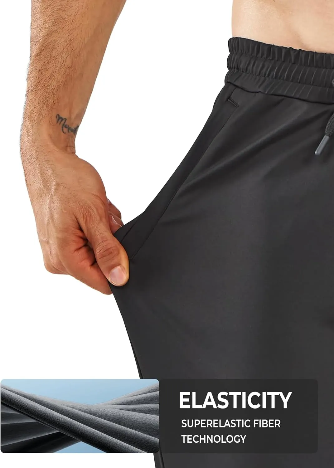 NORTHYARD Men's Joggers Pants with Zipper Pockets Tapered Athletic Workout Running Sweatpants for Men