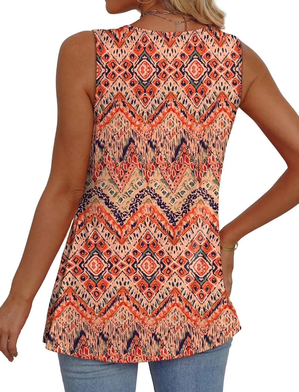 OFEEFAN Womens Tank Tops 2025 Flowy Peplum Tops for Women Dressy Sleeveless V Neck Babydoll Tank Tops