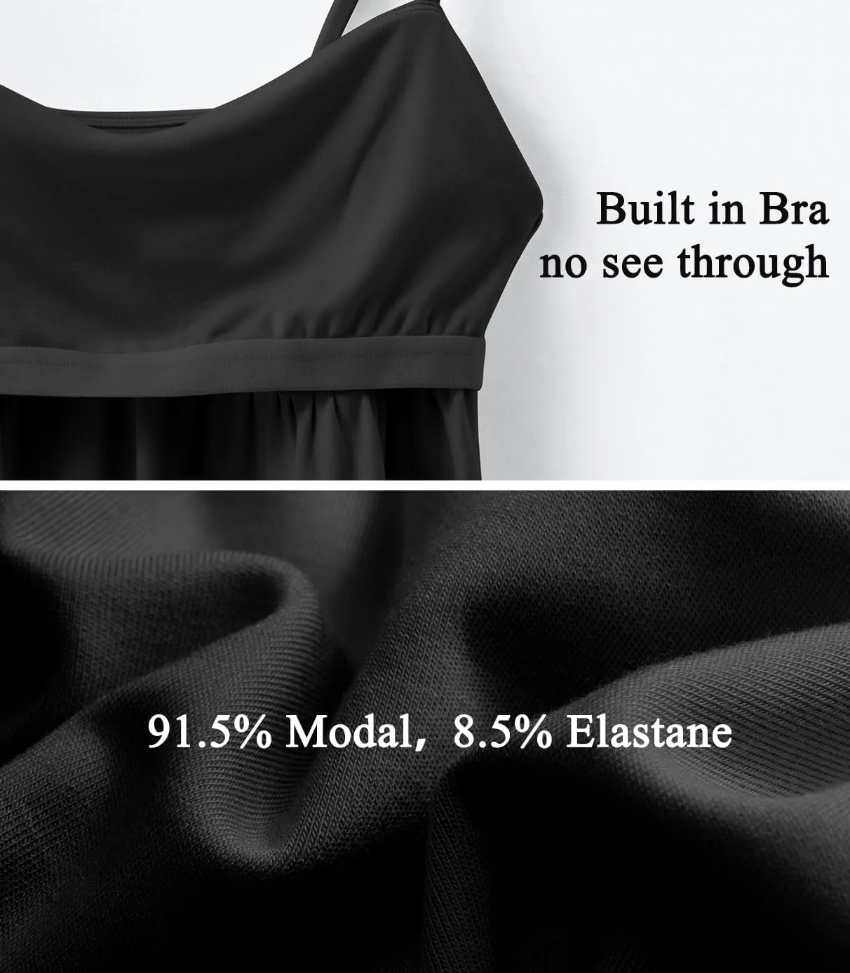 OMKAGI Cute Peplum Camisole Tops for Women Built in Bra Sleeveless Going Out Tank Top