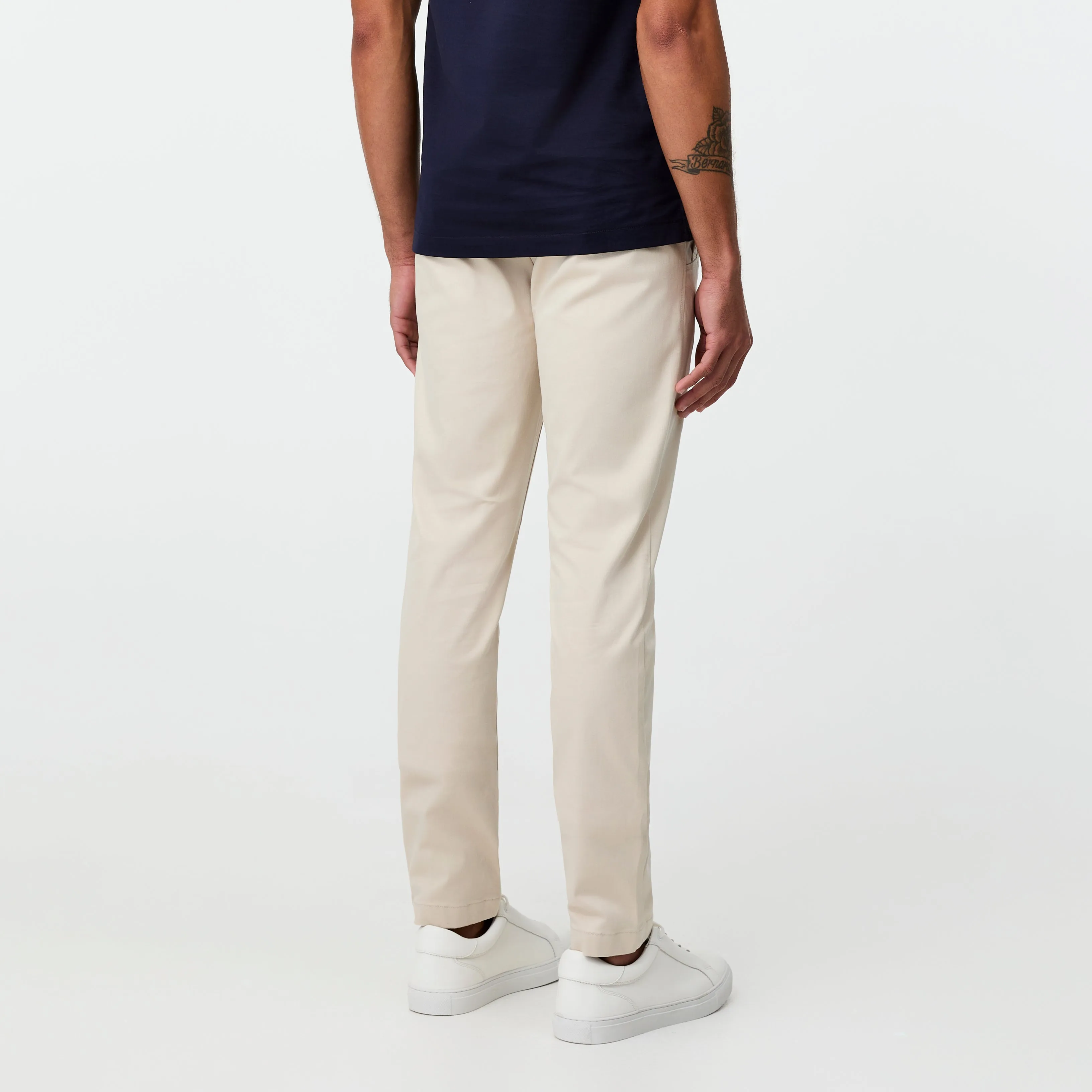 Slim Fit Cotton Stretch Chinos Sand Light