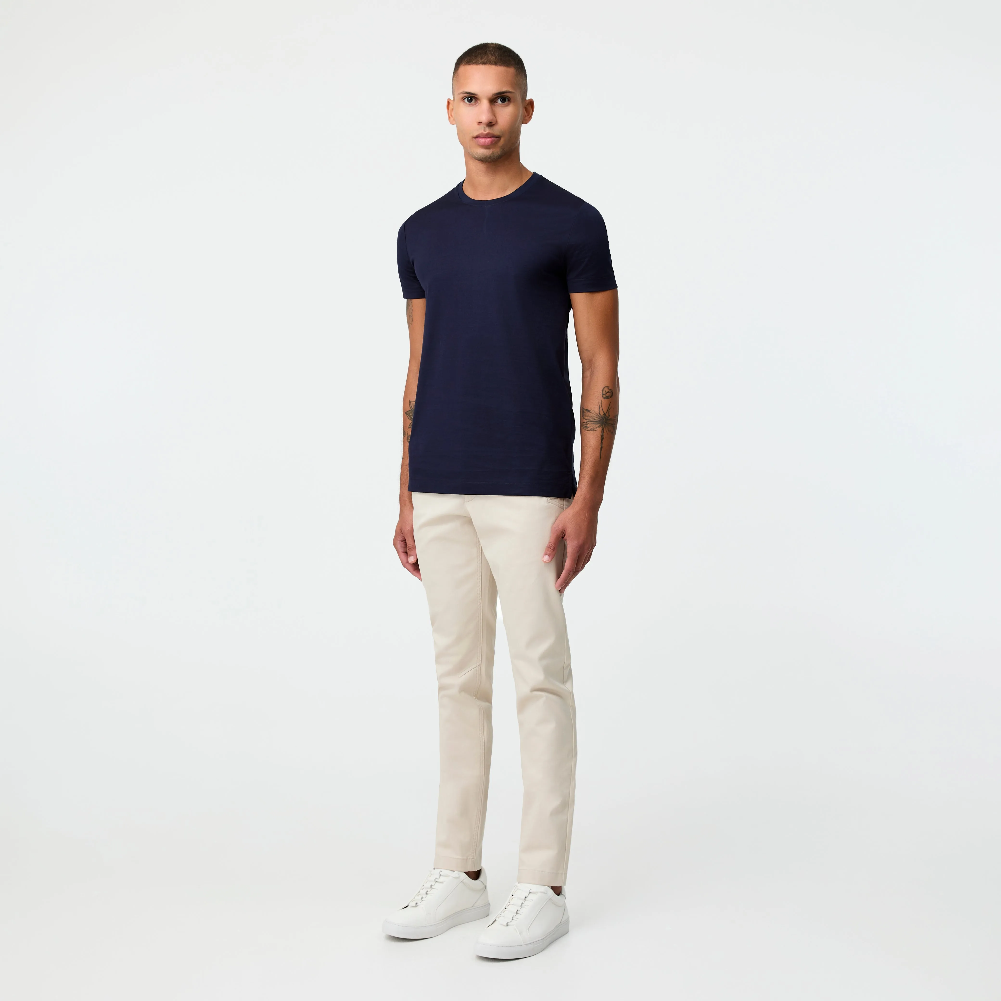 Slim Fit Cotton Stretch Chinos Sand Light