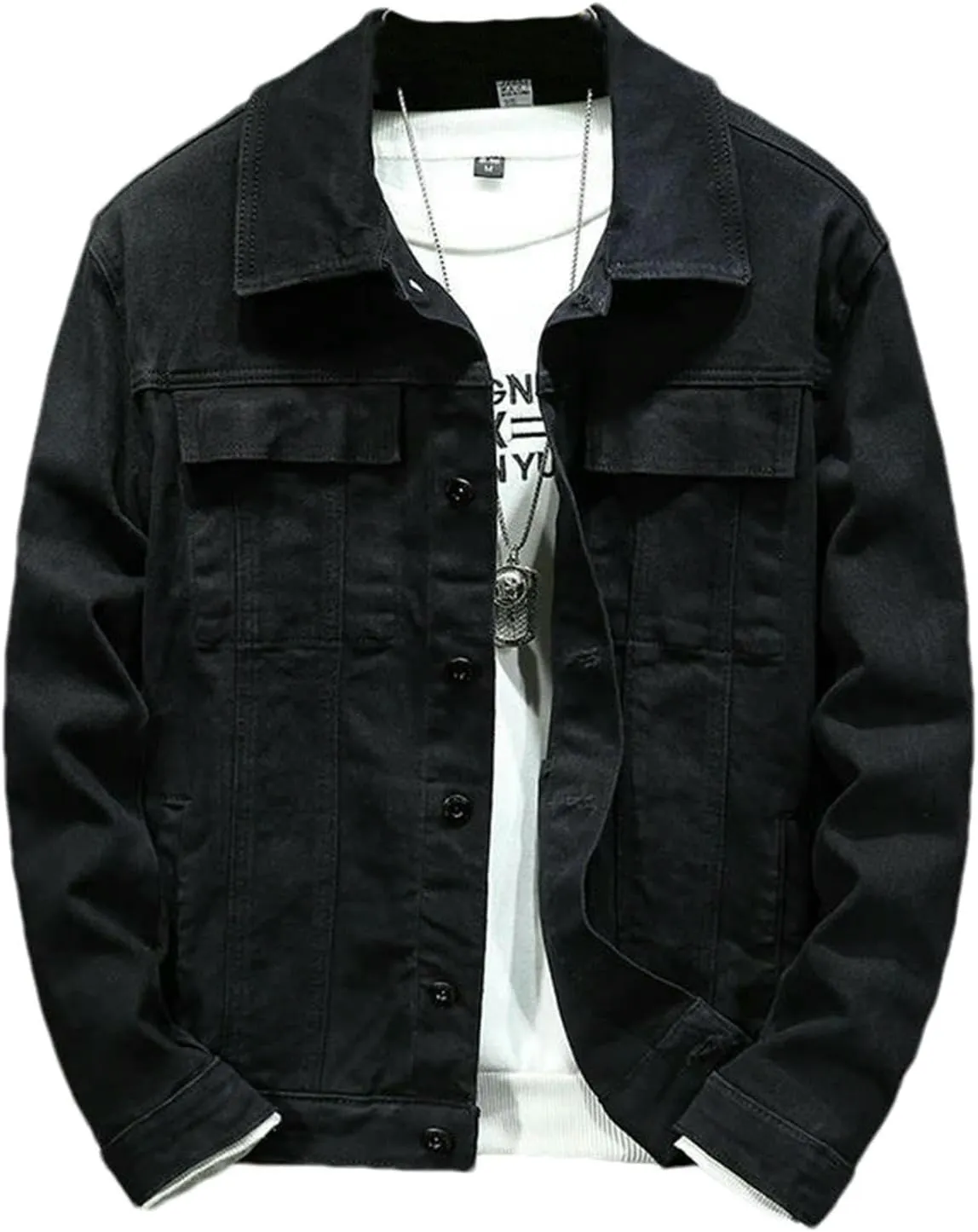 spring and autumn Men's brown denim jacket stretch slim fit denim jacket for men