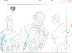 Static Shock Original Production Drawing: Joker, Shiv, Hotstreak