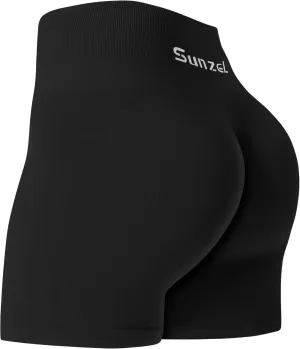 Sunzel Butt Scrunch Seamless Shorts, Womens 5 Inch Workout Shorts High Waist Stretch Booty Short for Gym/Yoga/Running/Biking