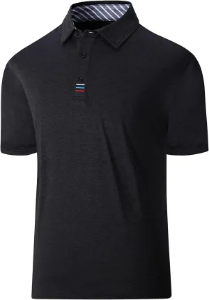 SWISSWELL Golf Polo Shirts for Men Moisture Wicking Performance Short Sleeve Classic Fit Business Casual Shirt