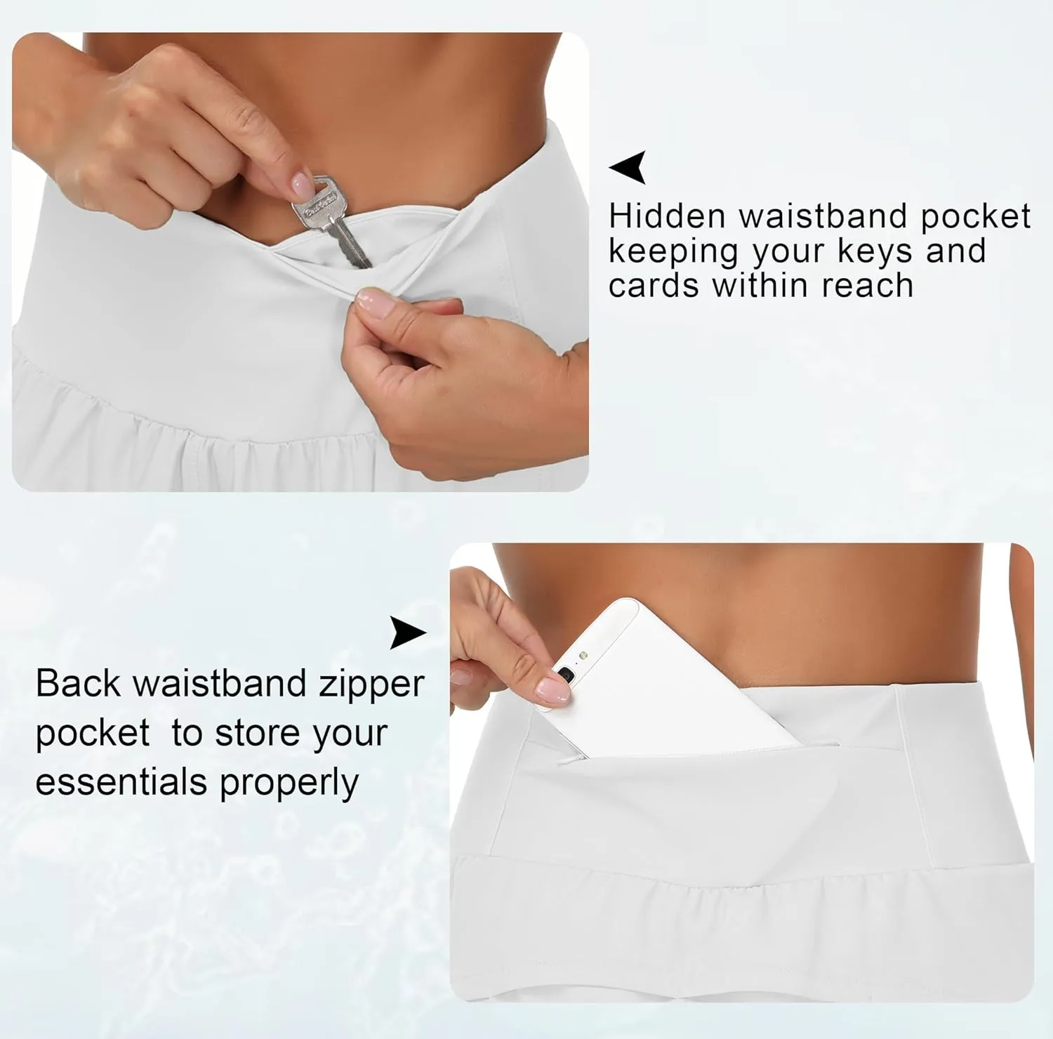 THE GYM PEOPLE Womens High Waisted Running Shorts Quick Dry Athletic Workout Shorts with Mesh Liner Zipper Pockets