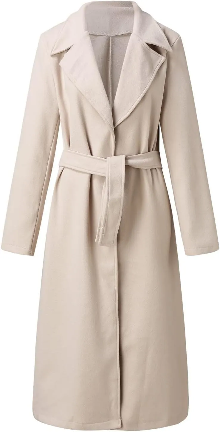 Women's Basic Wool Blend Pea Coats,Essential Double Breasted Midi Wool Blend Pea Coats Blazer Warm Winter Big Jackets