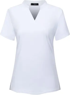 Women's Short Sleeve Golf Polo Shirts Tennis Shirts Sport T-Shirts Workout Tops
